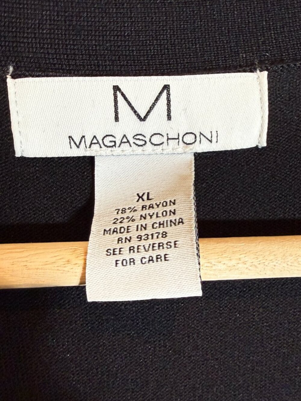 Magaschoni Open Front Longline Duster Cardigan Sweater Womens XL Black Chic NWOT - Picture 7 of 13